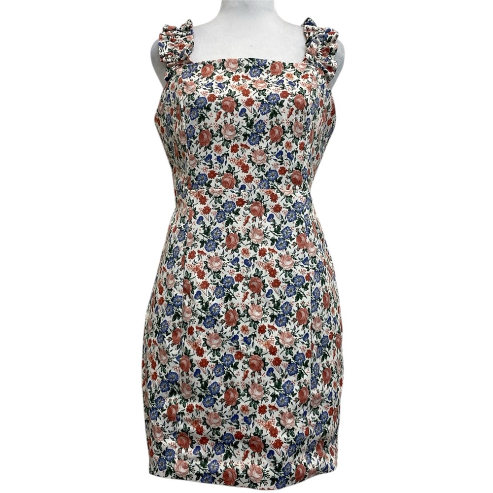 Anthropologie Endless Rose Table for Two White Floral Mini Dress